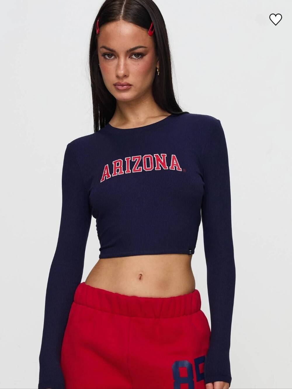 Hype and Vice University of Arizona Bring It Back Cropped Open Back Navy Top